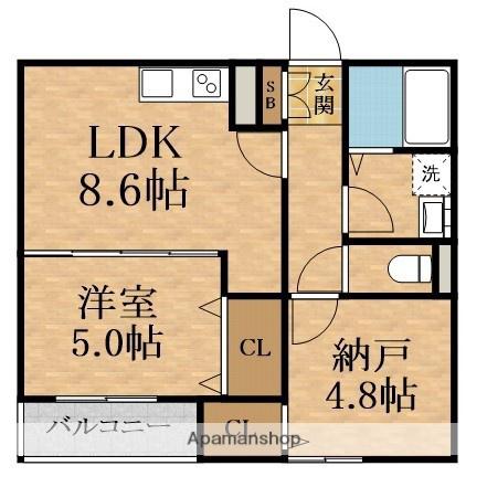 エイジュ蒲生4丁目(1SLDK/3階)の間取り写真