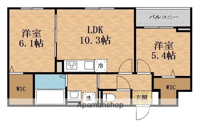 MARE(2LDK/2階)の間取り写真