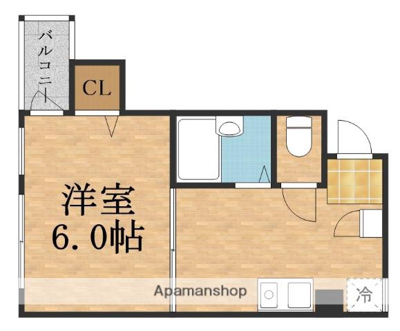 ブロッサムⅡ(ワンルーム/5階)の間取り写真