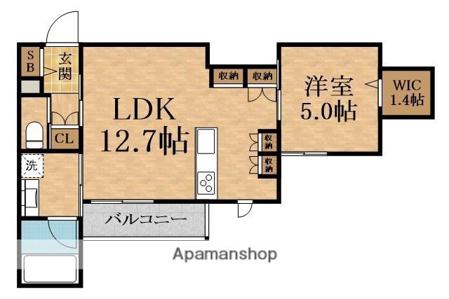 大阪市東淀川区上新庄2丁目ヘーベルメゾン(1LDK/2階)の間取り写真