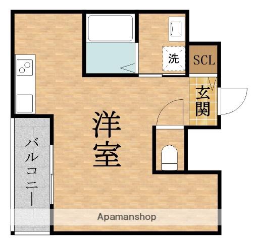 GARDEN HILLS守口(ワンルーム/6階)の間取り写真