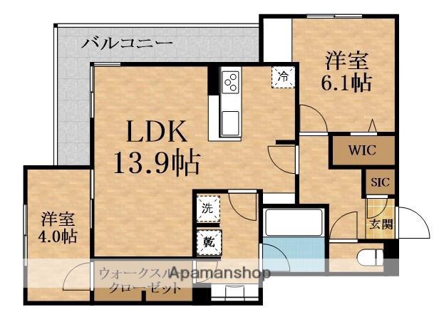 MAISON LULU赤川(2LDK/2階)の間取り写真