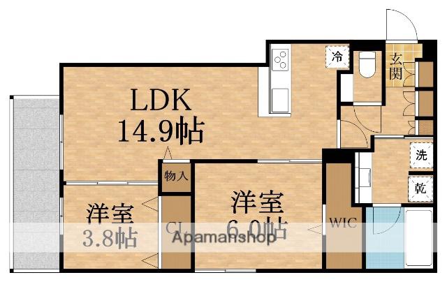 MAISON LULU赤川(2LDK/3階)の間取り写真