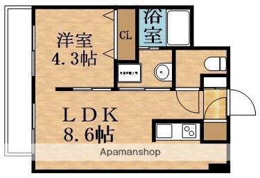 ANIMALE長堀(1LDK/5階)の間取り写真