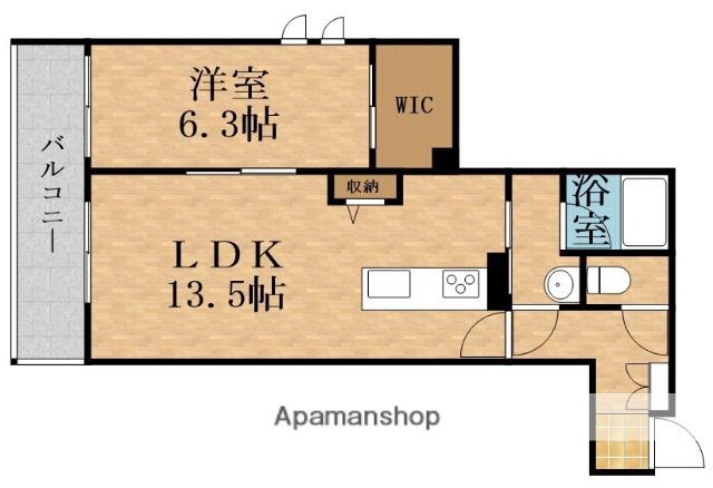 MONSELL(1LDK/2階)の間取り写真