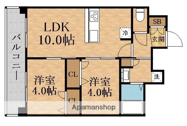 PRELIS鶴見緑地GRAN GARDERIA(2LDK/12階)の間取り写真