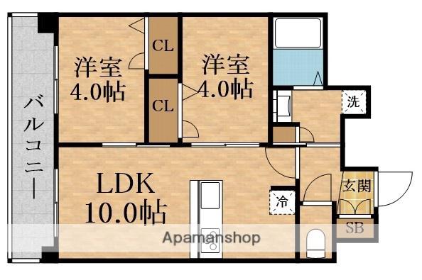 PRELIS鶴見緑地GRAN GARDERIA(2LDK/14階)の間取り写真