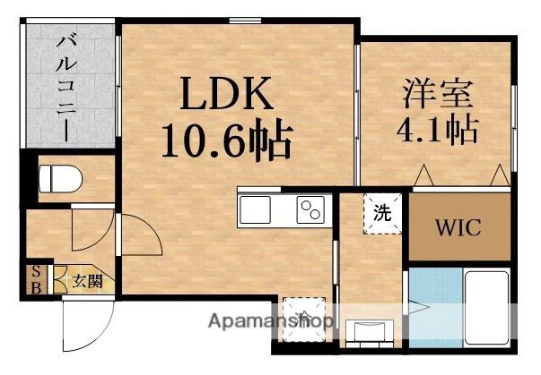 PALACI0 KUNIJIMA(1LDK/3階)の間取り写真