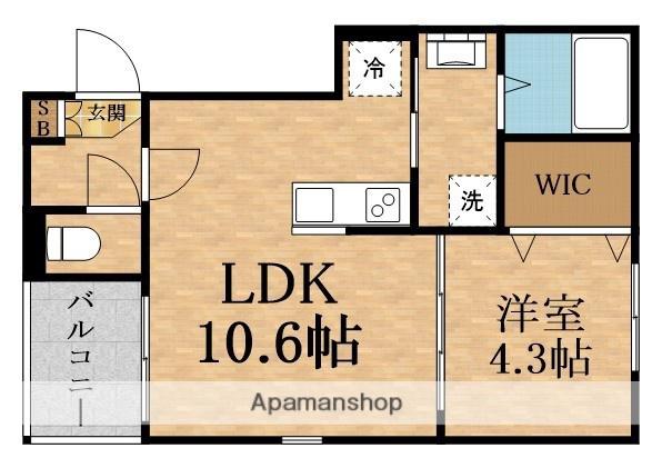 PALACI0 KUNIJIMA(1LDK/2階)の間取り写真