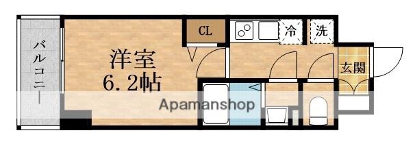 ADVANCE OSAKA MELDIAアドバンス大阪メルディア(1K/7階)の間取り写真