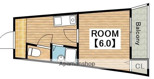 ラ・フォーレ梅北(1K/3階)の間取り写真