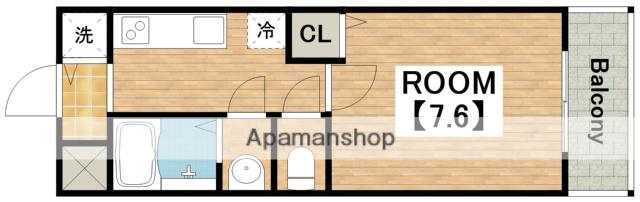 TOMYS COURT北花田(1K/2階)の間取り写真