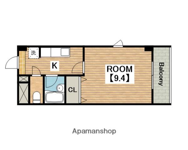 プレジデント21(1K/3階)の間取り写真