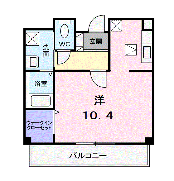 セントプレイス(ワンルーム/1階)の間取り写真