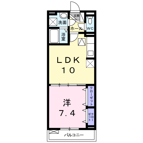 ブリーゼ・FⅡ(1LDK/1階)の間取り写真