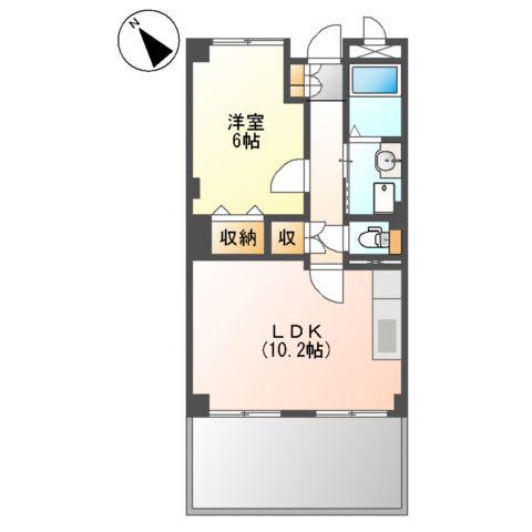 ヴィラプレール(1LDK/1階)の間取り写真