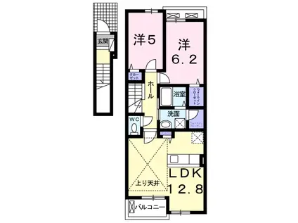 メゾン・ドゥ・ファミーユ(2LDK/2階)の間取り写真