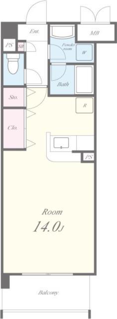 エミネンスコート(ワンルーム/3階)の間取り写真