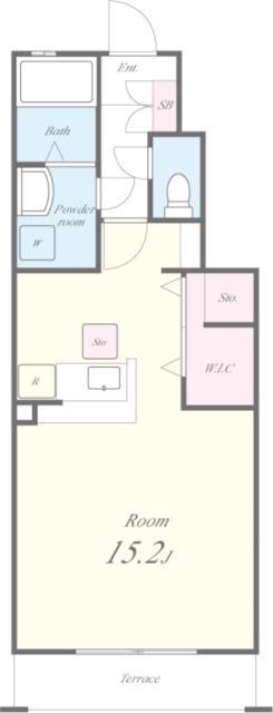 エスポアール泉(ワンルーム/1階)の間取り写真