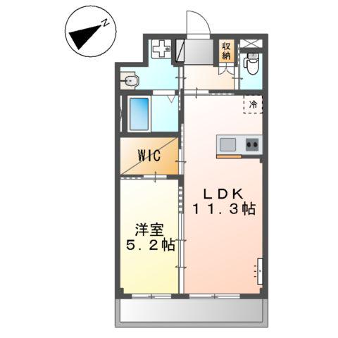 エバーリンク(1LDK/2階)の間取り写真