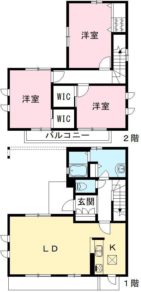 南海電鉄南海本線 浜寺公園駅 徒歩6分 2階建 築25年(3LDK)の間取り写真