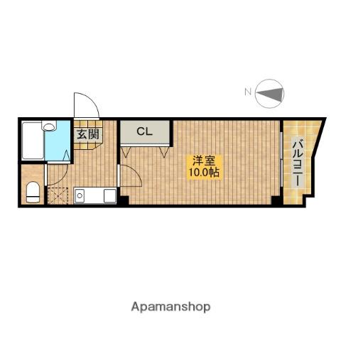 アップロアー(1K/5階)の間取り写真