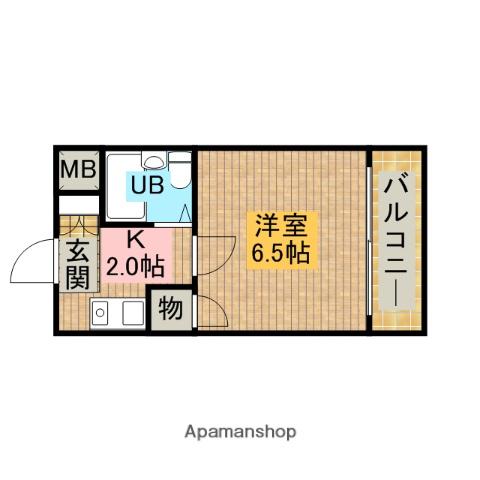 ドリームハイツ(1K/2階)の間取り写真