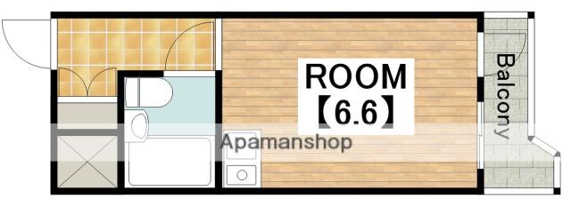 ふぁみーゆ安井1(ワンルーム/4階)の間取り写真