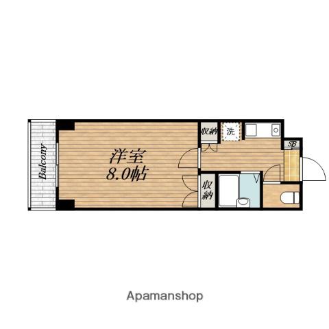 リヴィエール・シャルム(1K/1階)の間取り写真