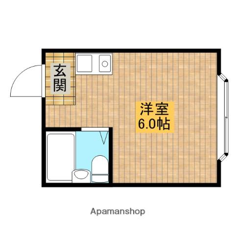 マナベハイツ(ワンルーム/2階)の間取り写真