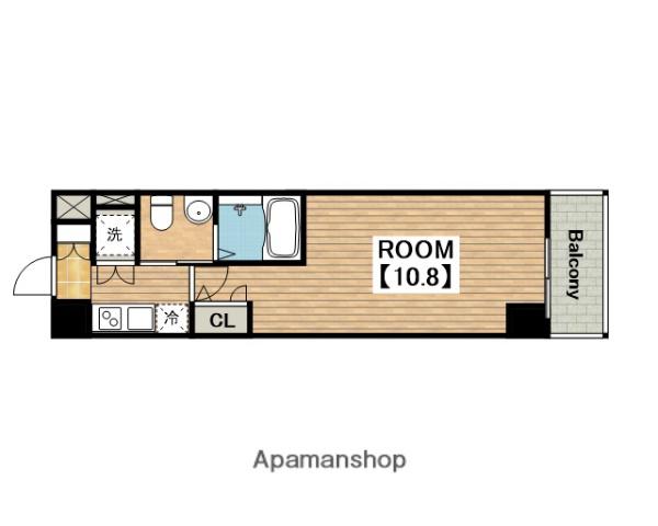 フェニックスレジデンス堺東(1K/15階)の間取り写真