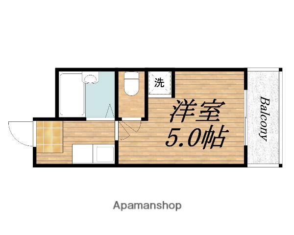 ゴールドクレスト(1K/5階)の間取り写真