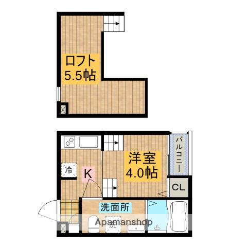 サクシード寺地町(ワンルーム/1階)の間取り写真