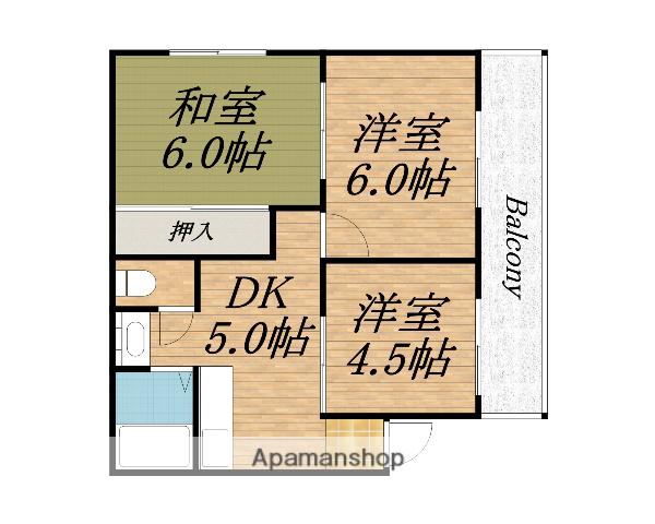リオーラ堺(3DK/4階)の間取り写真
