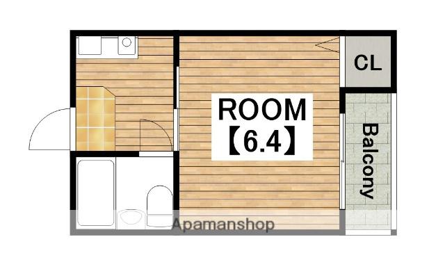 ミドゥスジ堺Ⅰ(1K/3階)の間取り写真