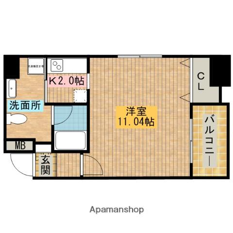 プライムス堺駅前フェニックス通(1K/11階)の間取り写真