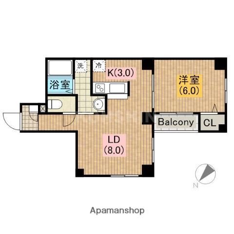 パークTホームズザビエル(1LDK/9階)の間取り写真