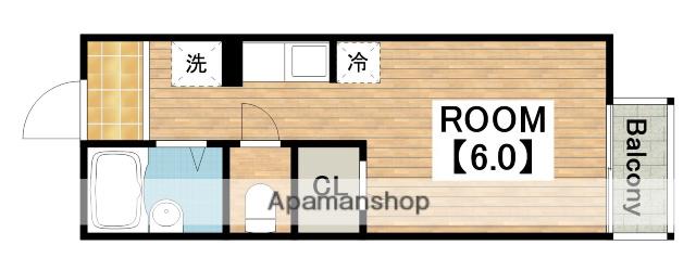 中谷ハイツ(1K/2階)の間取り写真