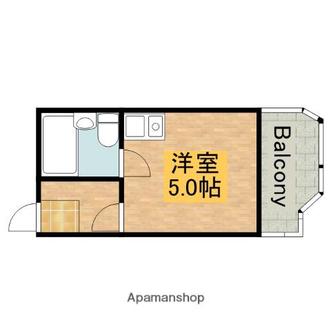 シャンボール宿院(ワンルーム/3階)の間取り写真