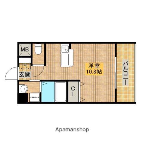 サザンクレスト堺東(ワンルーム/4階)の間取り写真