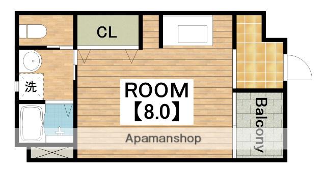 エヌエムトラントユイット(ワンルーム/2階)の間取り写真