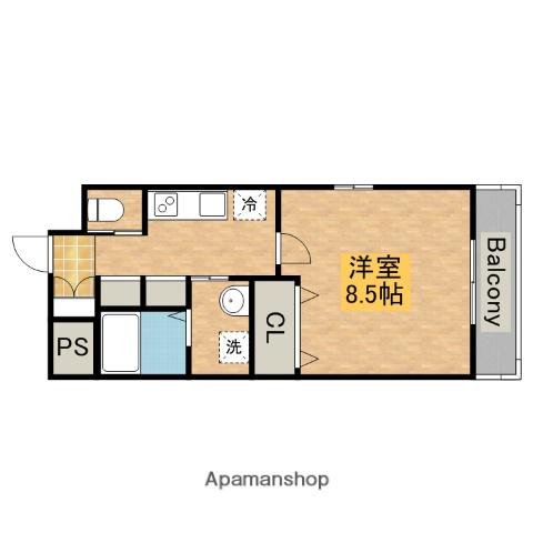 サンセレーノ堺東(1K/5階)の間取り写真