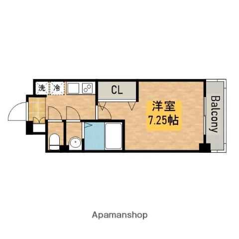 LUXEなかもず(1K/3階)の間取り写真