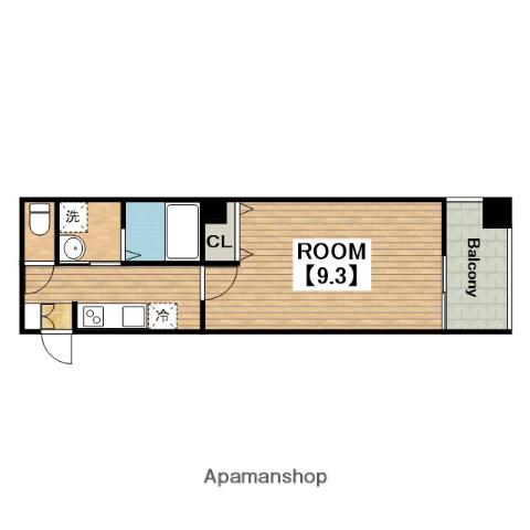 レクラン七道(1K/6階)の間取り写真