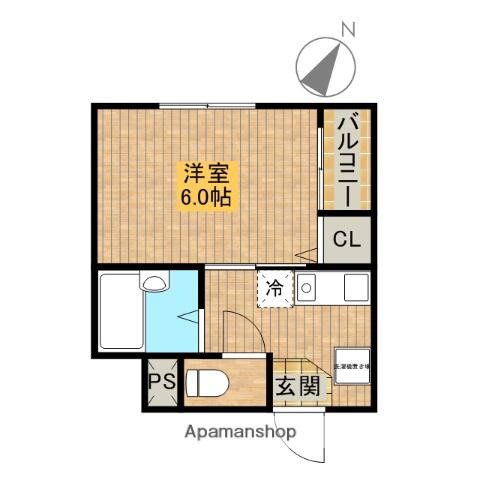 ルミライズ堺(1K/2階)の間取り写真