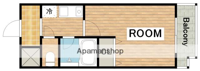 ベルデ堺東(1K/3階)の間取り写真