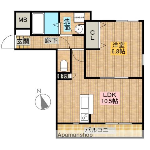 LIMONE(1LDK/3階)の間取り写真