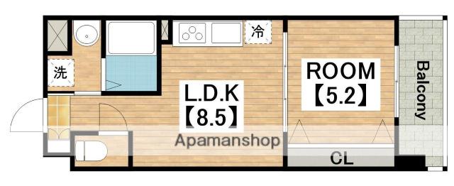 シティーコート堺駅前(1LDK/4階)の間取り写真