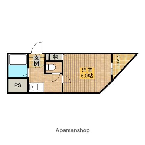 フレ大小路(1K/5階)の間取り写真