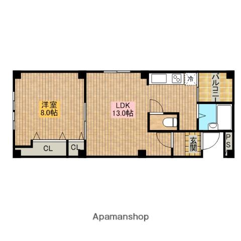 ララハイツ2(1LDK/2階)の間取り写真